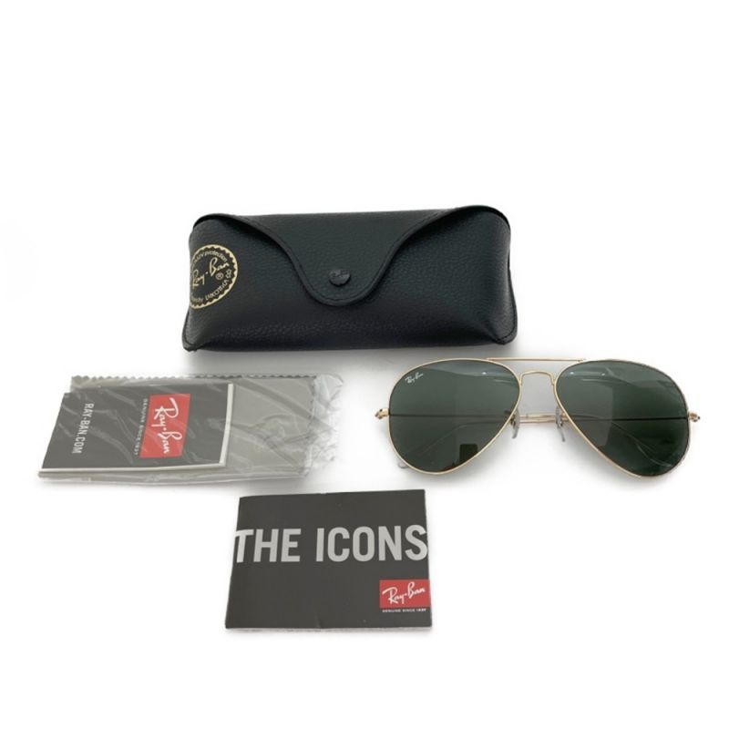 中古】 RAY-BAN レイバン サングラス アビエーターAVIATOR LARGE METAL