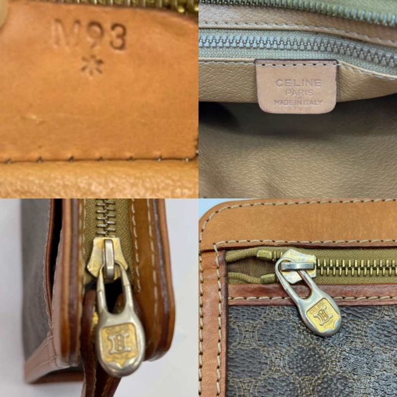 中古】 CELINE セリーヌ セカンドバッグ マカダム バッグ M93 ブラウン