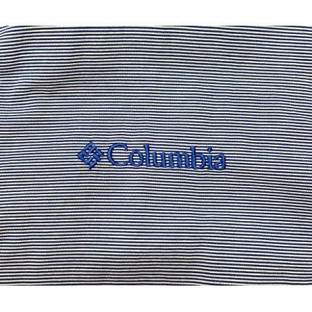  Columbia コロンビア コットンジャケット　フード付　ボーダー　Lサイズ RN69724 グレー×ブルー x グレー