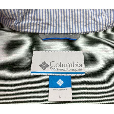  Columbia コロンビア コットンジャケット　フード付　ボーダー　Lサイズ RN69724 グレー×ブルー x グレー