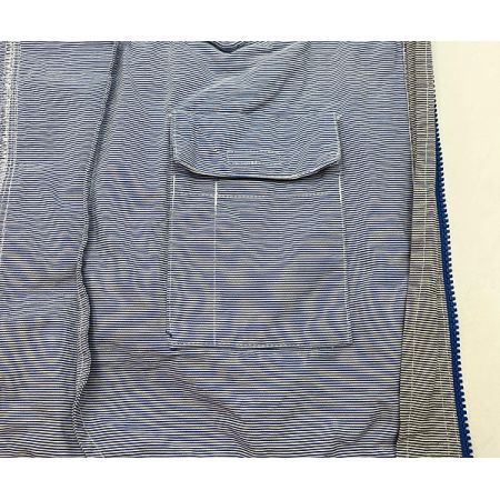  Columbia コロンビア コットンジャケット　フード付　ボーダー　Lサイズ RN69724 グレー×ブルー x グレー