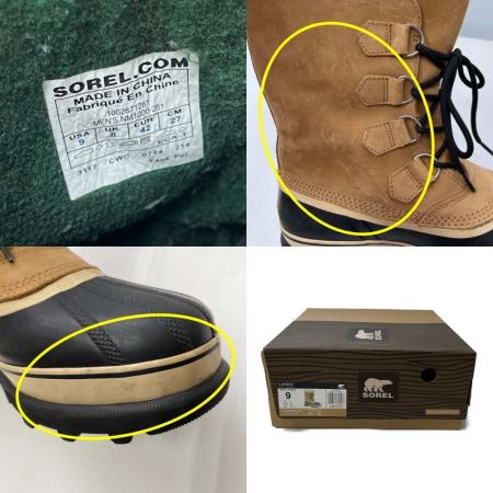  SOREL ソレル カリブー　バフ　スノーブーツ　27.0cm　US9 NM1000-281 バフ