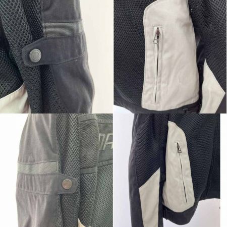  DAINESE ダイネーゼ ライダースジャケット　パット付　ナイロン ブラック x ライトグレー