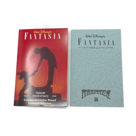   ウォルト・ディズニー 銀メダル 1990 ミッキーマウス ファンタジア50周年記念コインメダリオン ケース付
