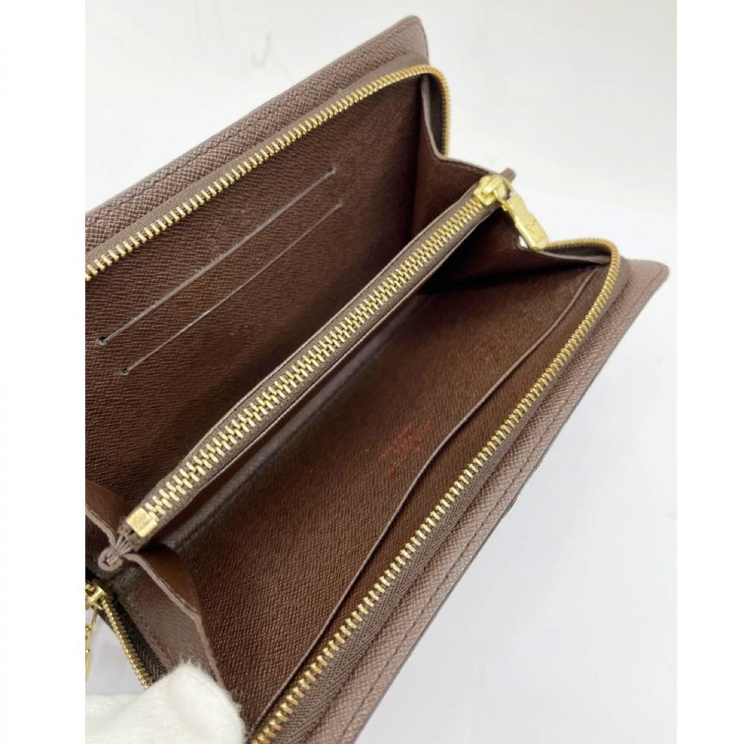 中古】 LOUIS VUITTON ルイヴィトン ダミエ ポルトモネ ジップ