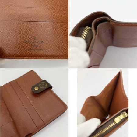 LOUIS VUITTON ルイヴィトン ポルト・パピエ・ジップ  モノグラム二つ折り財布  M61207 ブラウン