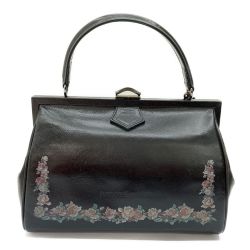 ◆◆ Jean Paul GAULTIER ジャンポールゴルチェ ハンドバッグ　バラ柄 ブラック Bランク