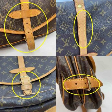  LOUIS VUITTON ルイヴィトン ショルダーバッグ  モノグラム ソミュール30 布袋付 M42256 ブラウン