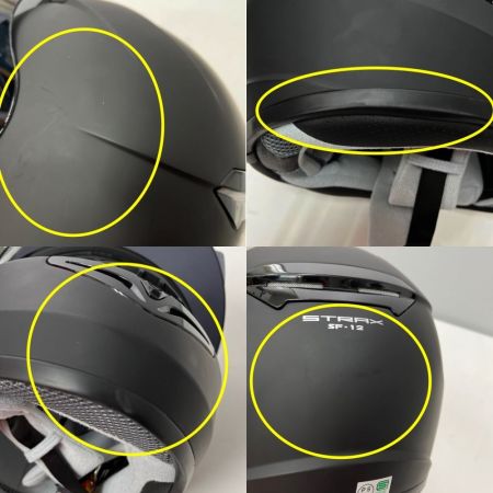  STRAX フルフェイスヘルメット　STRAX SF-12　2022年6月製造　Lサイズ　替えシールド付 SF-12 ブラック
