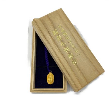   平成4年干支「申」 福寿小判根付 ストラップ　木箱入り　18金製 3.8g