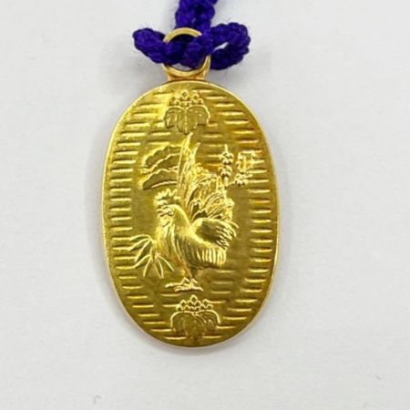   平成5年　干支「酉」福寿小判根付　18金製　3.8ｇ