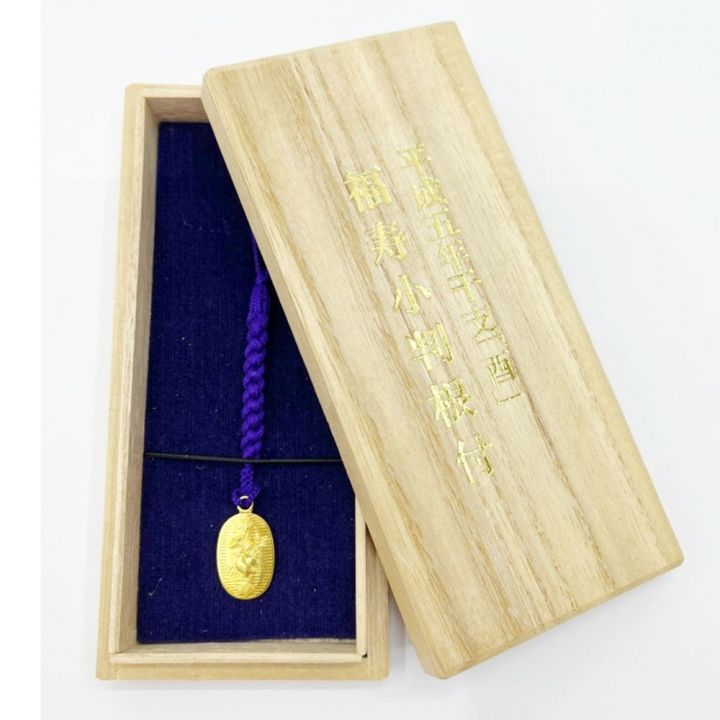 平成5年 干支「酉」福寿小判根付 18金製 3.8g - 中古 - なんでも