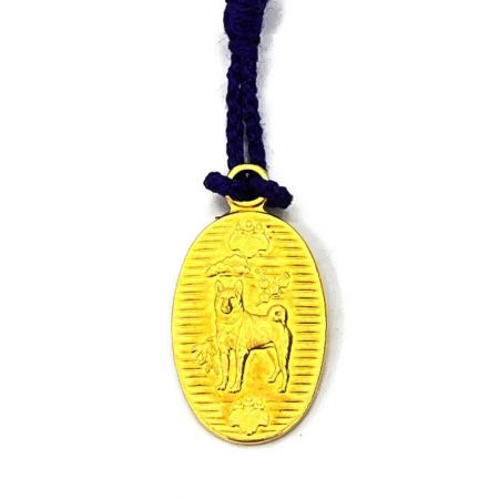 平成6年 干支「戌」福小判根付 ストラップ 木箱入り 18金製 3.7