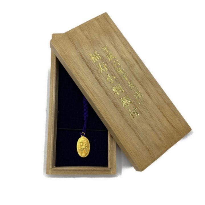 平成6年 干支「戌」福小判根付 ストラップ 木箱入り 18金製 3.7