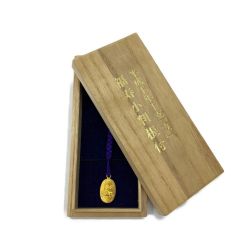 ◆◆   平成7年干支「亥」 福小判根付　ストラップ　木箱入り　18金製　3.7ｇ Bランク