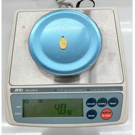    平成11年干支「卯歳」七福神招福小判根付　ストラップ　木箱入り　18金製　4.0ｇ