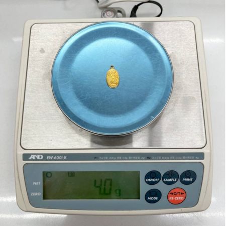   平成10年干支「寅歳」七福神招福小判根付　ストラップ　木箱入り　18金製　4.0ｇ 