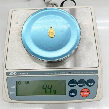    平成12年干支「辰歳」七福神招福小判根付　ストラップ　木箱入り　18金製　4.4ｇ