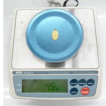   平成13年干支「巳歳」七福神招福小判根付　ストラップ　木箱入り　18金製　4.5ｇ 