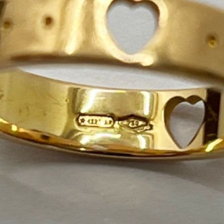  GUCCI グッチ  K18 3.4g アイコンリング　指輪　イニシャル入