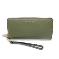 ◆◆ MICHAEL KORS マイケルコース 長財布 ラウンドファスナー オリーブ Aランク