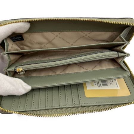  MICHAEL KORS マイケルコース 長財布 ラウンドファスナー オリーブ