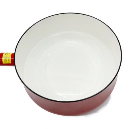  DANSK 18cm 鍋 片手鍋 DANSK 18cm  ホーロー鍋　ガス火・IH対応 チリレッド
