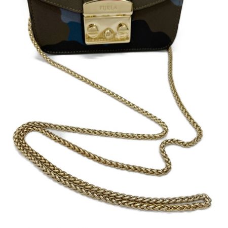  FURLA フルラ メトロポリス チェーンショルダーバッグ 迷彩柄 カモフラージュ オリーブ