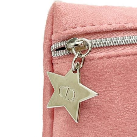  Christian Dior クリスチャンディオール ポーチ　クラッチバック　ノベルティ品　スエード調　 ピンク