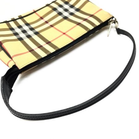  BURBERRY LONDON バーバリーロンドン ハンドポーチ　PVC　ノバチェック　ベージュ ベージュ バーバリーロンドン