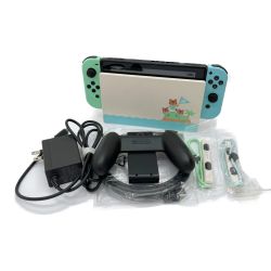 ◆◆ Nintendo ニンテンドウ  Switch スイッチ本体　あつまれどうぶつの森バージョン HAC-001(-01) コントローラー・充電器付 Bランク
