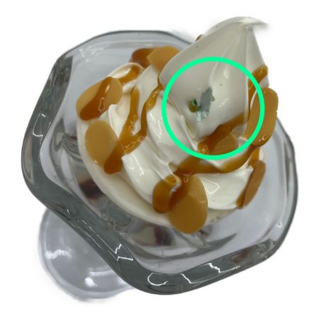   食品サンプル　ソフトクリームパフェ　5個まとめ　穴？あり 直径約20cm