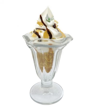   食品サンプル　ソフトクリームパフェ　5個まとめ　穴？あり 直径約20cm