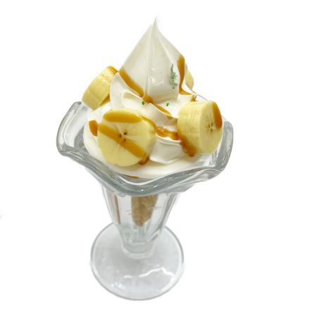   食品サンプル　ソフトクリームパフェ　5個まとめ　穴？あり 直径約20cm