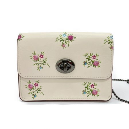  COACH コーチ ショルダーバッグ  バワリークロスボディウィズフローラルショルダー 花柄 22553 アイボリー