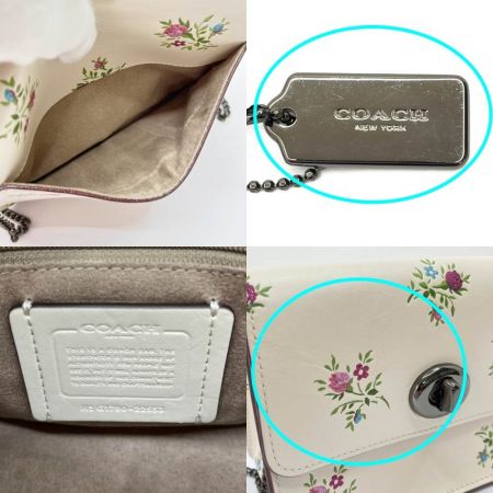  COACH コーチ ショルダーバッグ  バワリークロスボディウィズフローラルショルダー 花柄 22553 アイボリー