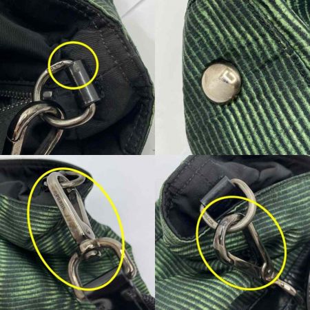  PRADA プラダ バッグ 2WAYバッグ ハンドバッグ　ショルダーバッグ　ナイロン　レザー グリーン