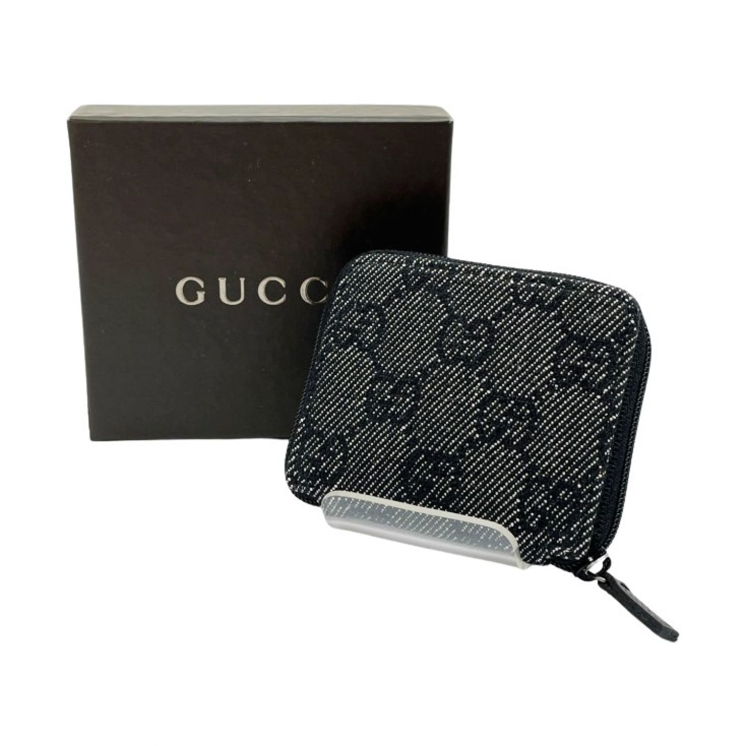 中古】 GUCCI グッチ コインケース GGキャンバス 03998.2778 グレー A