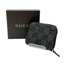 ◆◆ GUCCI グッチ コインケース GGキャンバス 03998.2778 グレー Aランク