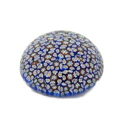 ◆◆ MURANO ベネチアングラス 　ペーパーウエイト　置物　文鎮　直径約9.0cm ブルー系 Bランク