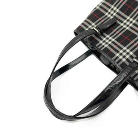  Burberrys バーバリーズ トートバッグ　　バケツ型　ブラック　チェック ブラック