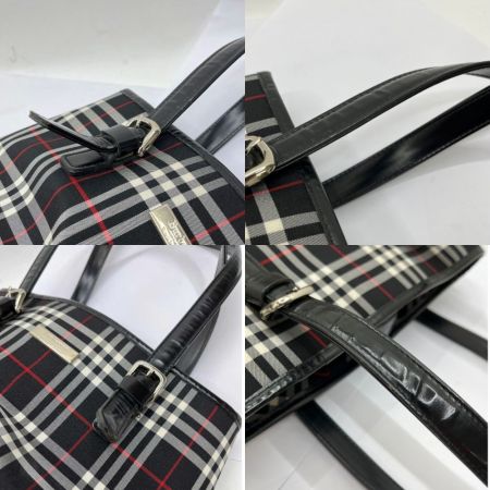  Burberrys バーバリーズ トートバッグ　　バケツ型　ブラック　チェック ブラック
