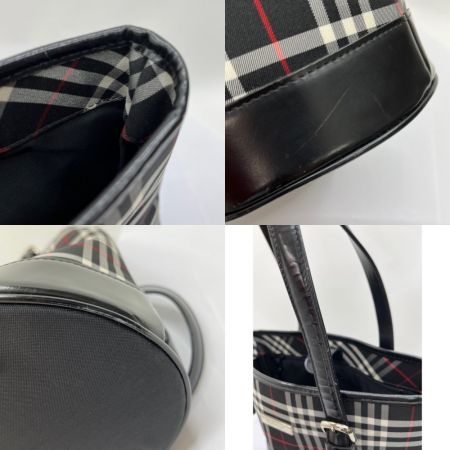 Burberrys バーバリーズ トートバッグ　　バケツ型　ブラック　チェック ブラック