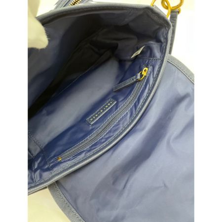  TORY BURCH トリーバーチ 2WAYバッグ ショルダー　ハンド　ナイロン 10006011 ネイビー×ホワイト x ホワイト ストライプ柄