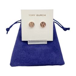 ◆◆ TORY BURCH トリーバーチ ピアス ミラースタッズピアス ピンクゴールド Aランク