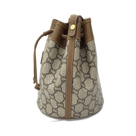  GUCCI PLUS オールドグッチ　ショルダーバッグ  ミニ巾着　GGプラス ブラウン