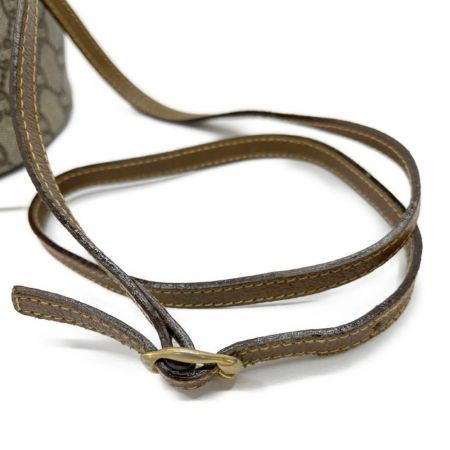  GUCCI PLUS オールドグッチ　ショルダーバッグ  ミニ巾着　GGプラス ブラウン