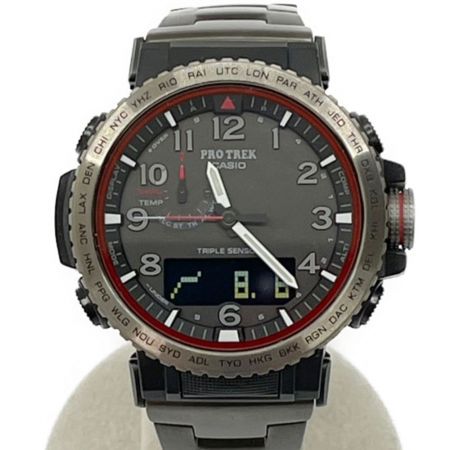  CASIO カシオ 腕時計　プロトレック　ファイアフォール 電波ソーラー  チタン PRW-50YT