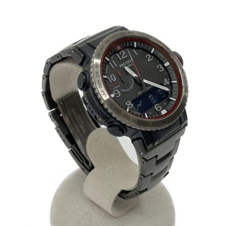  CASIO カシオ 腕時計　プロトレック　ファイアフォール 電波ソーラー  チタン PRW-50YT