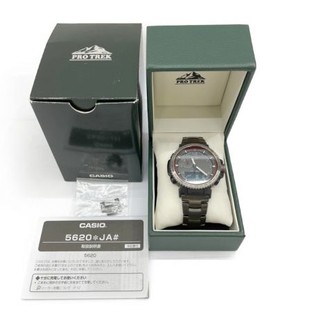  CASIO カシオ 腕時計　プロトレック　ファイアフォール 電波ソーラー  チタン PRW-50YT